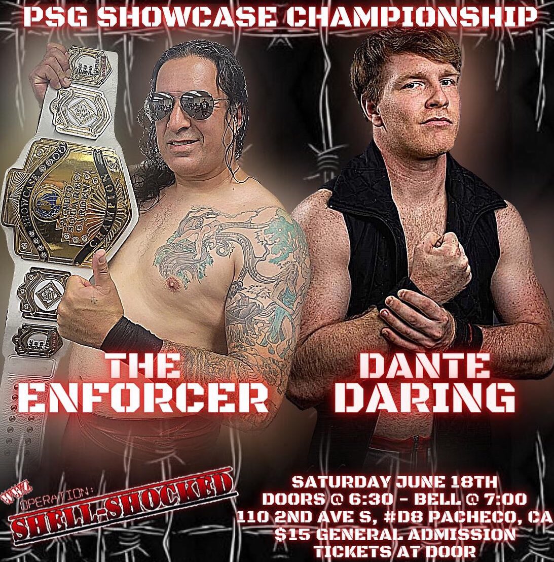 Matches announced!
*Ringo StarLine (<a href="/iggins22/">Ringo StarLine</a>) &amp; his Roadie (@AlgunasMascaras) vs.  #BiteClub (<a href="/TheDevinDANGER/">Devin DANGER</a> &amp; <a href="/SensationalSims/">Shaun Sims</a>)
* <a href="/CheemaDaLion/">"The Punjabi Lion" Harman Cheema</a> vs. ONYX
*Kidd Wayne (@BrandonNashPro) vs. Beast Master (@osojohan01)
*The Enforcer vs. Dante Daring (<a href="/d_DanteHume/">Dante Daring</a>)
#WWZ #EastBayPro