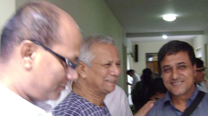 With Professor Yunus a novel laureate from Bangladesh. Feelings great.