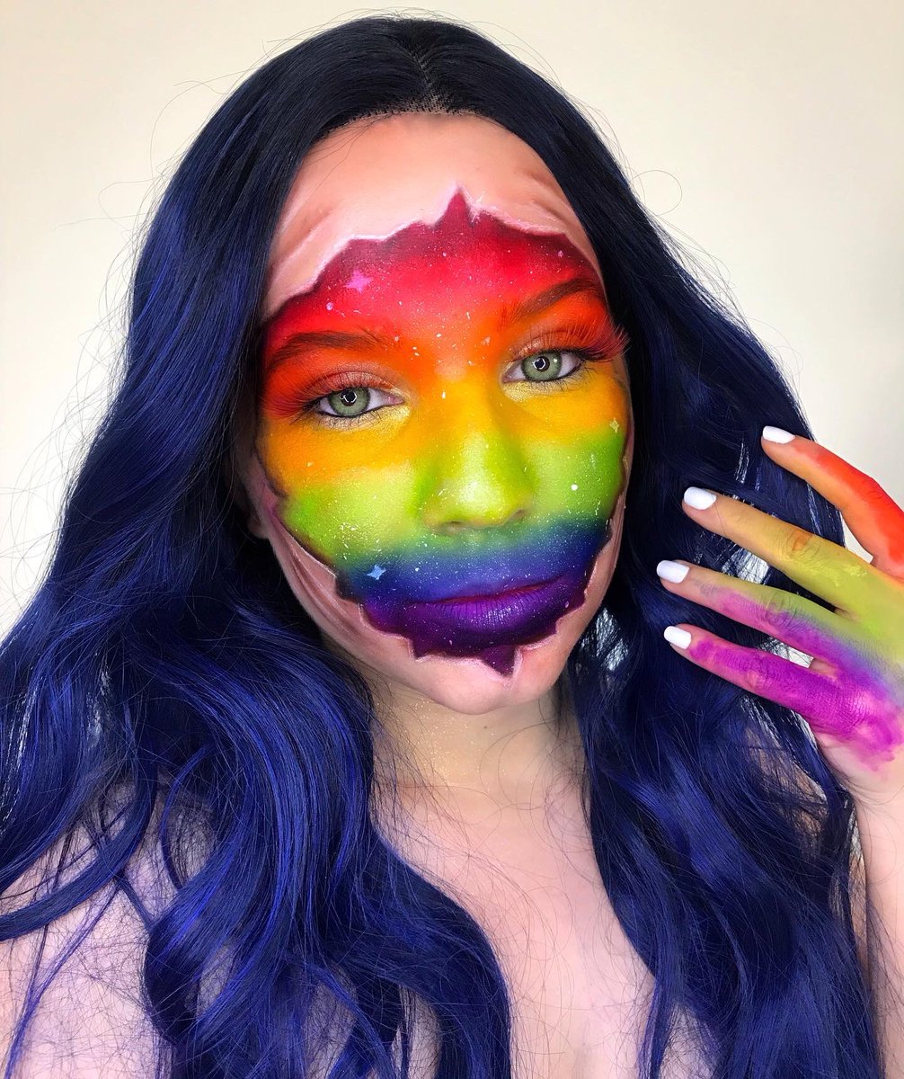 Joydimakeup's tweet photo. @MorpheBrushes @bperfectcosm @KimchiChic @NYXCosmetics #makeup #PrideMonth #morphe https://t.co/b3JJOUdUZ7