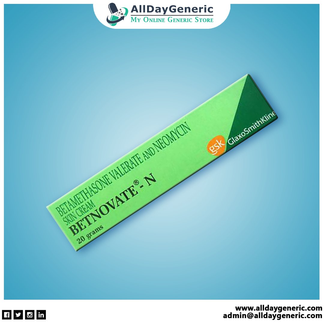 alldaygeneric's tweet photo. Buy BETNOVATE N CREAM Online at best Price
https://t.co/6kYSn6YPxQ
#betamethasone #Alldaygeneric #onlinestore #onlinepharmacy #BETNOVATENCREAM #skindiseases  #antibiotic https://t.co/KCFswRc8BG