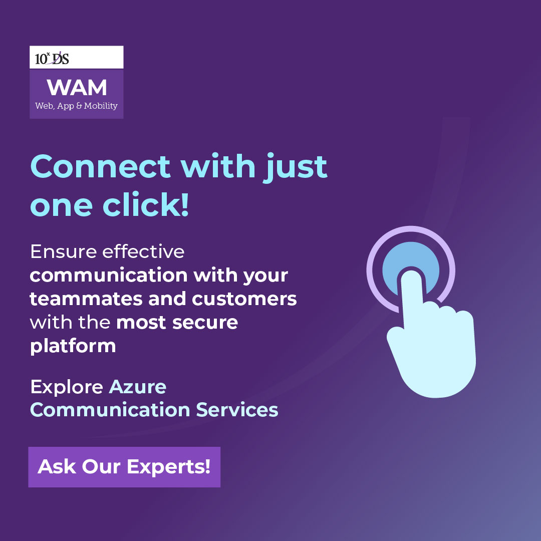 10xDS_WAM's tweet photo. Azure communication services allow you to simply integrate communication capabilities into your application without the need for telecom expertise.

➡️ https://t.co/H7V9uqSz3Y

#WeAreExponential #10xDS #AzureCommunicationServices #Microsoft #Teams https://t.co/TCXPVRG0TF
