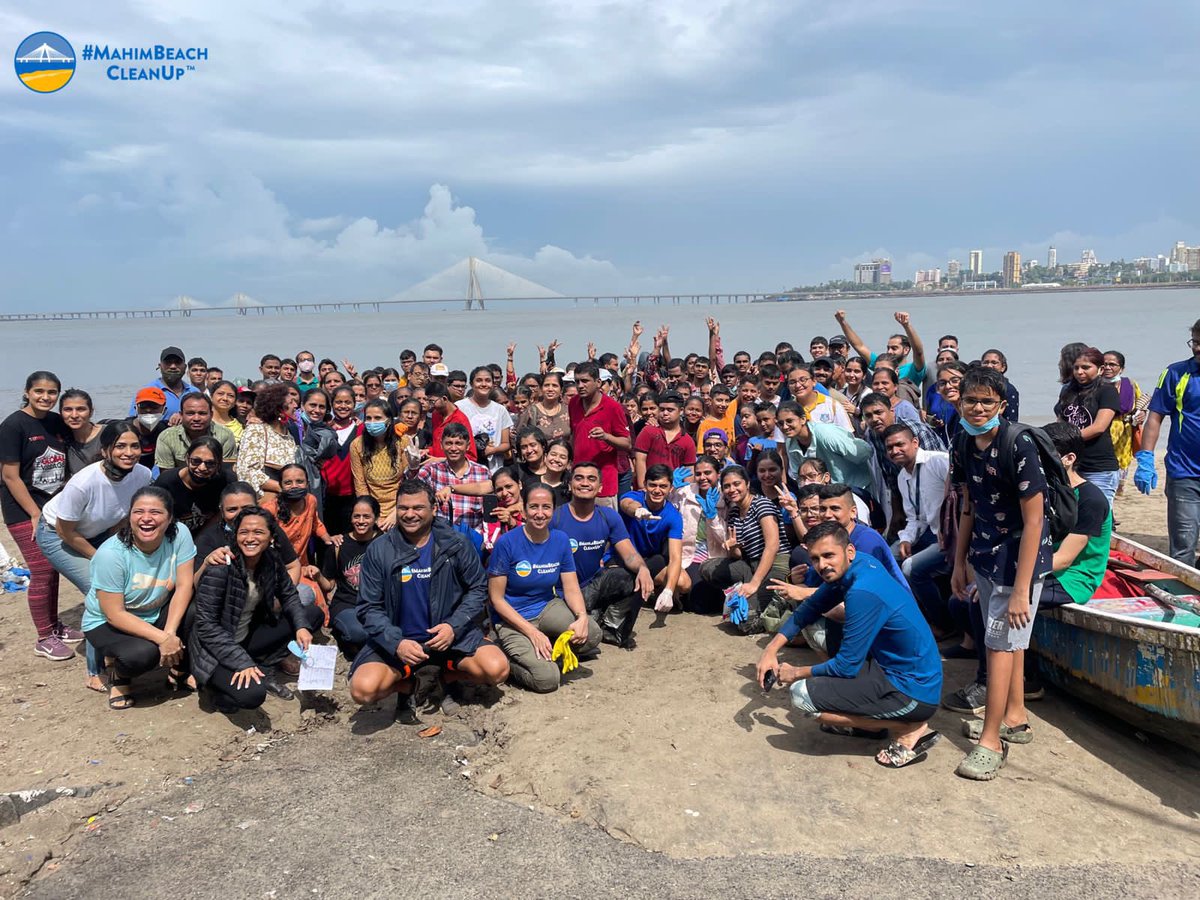 mahimbeach's tweet photo. Week 237: Our inclusive beach cleanup with Mann &amp; @wearekarmann will always be special for us. When we have the right intentions everybody's effort matters equally.
Celebrating #OneWorldOurWorld
Thanks @Colliers team for joining us.

#MahimBeachCleanUp @Indranilsm @RabiaTewari https://t.co/Xu72U1dFXj