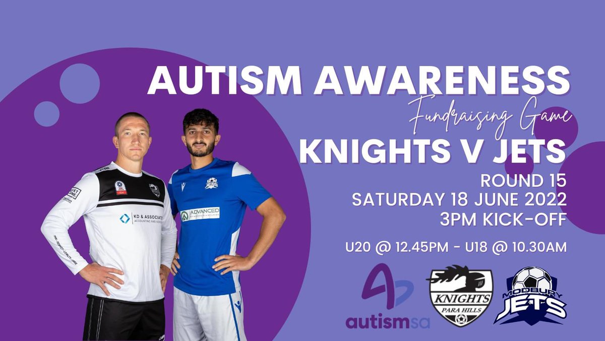 2 DAYS TO GO!  Our next game is the PHK Autism Awareness fundraising game. It will be a fun day for everyone - yummy food, slushies for the kids and prizes to be won.  Plus, entertainment is covered as we take on <a href="/ModburySC/">Modbury Soccer Club</a> from 10.30am.