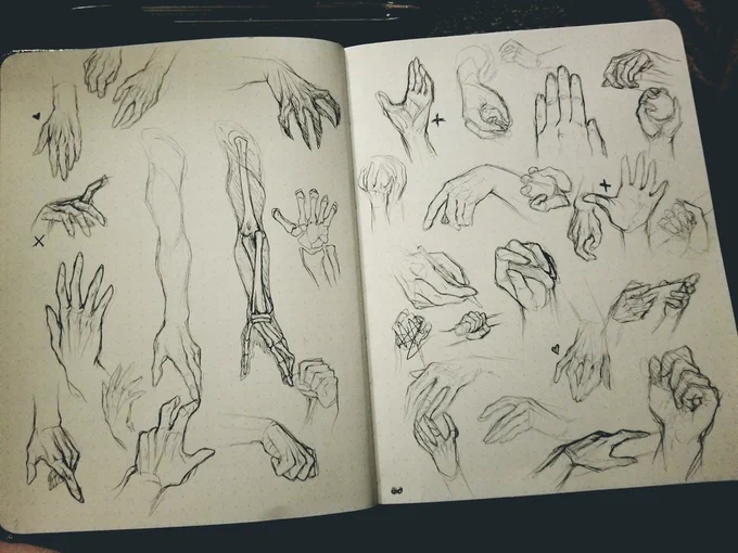 hand study scribbles because I still struggle with them ;&lt;;

I think I'm slowly getting better tho 