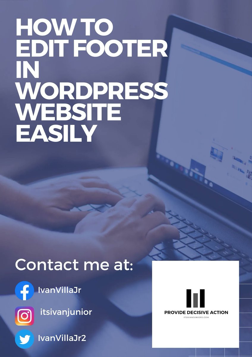 IvanVillaJr2's tweet photo. 🌍 The footer is one of the key elements of a website that often gets overlooked. Even, the tutorials you would find on the web right now are mostly complex and confusing. Source: https://t.co/PWDyG7kfoM
#IvanVillaJrWebServices #NegrosOccidentalWordpressDeveloper #OnlineFreelance https://t.co/2QiNPLMyii
