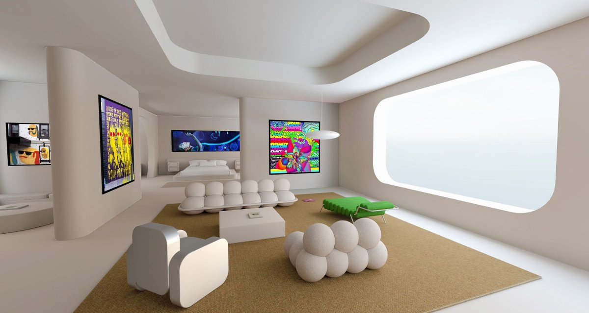 Loved exploring the awesome metaverse space created by <a href="/oncyber/">ᴏɴᴄʏʙᴇʀ</a>! Could you see these NFTs hanging in your home 👀🔥

#nftart #metaverse #nftartgallery