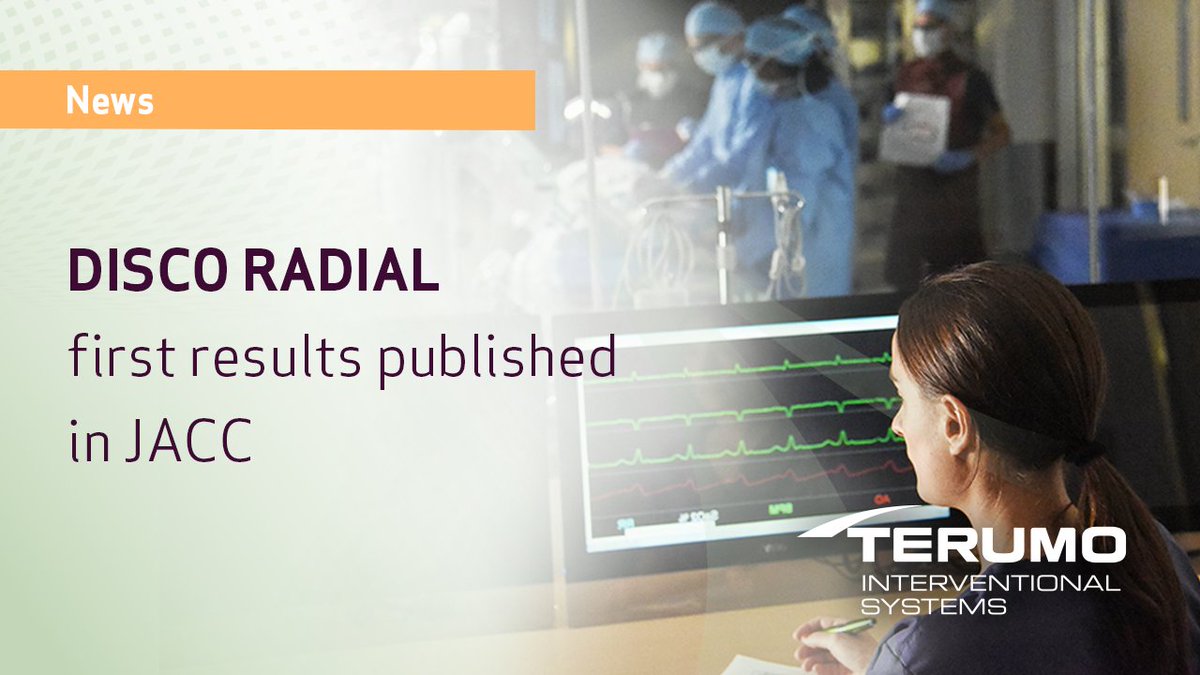 First results of the DIStal versus COnventional RADIAL access (DISCO RADIAL) clinical trial, a Terumo sponsored study, are now published in the Journal of the American College of Cardiology (JACC). Read more
📘 bit.ly/3MUdUPF
 #radialfirst #cardiotwitter