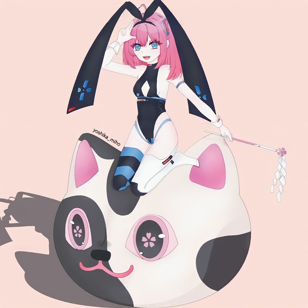 Yoshika_miho's tweet photo. A rabbit riding a cat, a strange combination, but it looks cool
#art #gerl #rabbit #cat https://t.co/I1aPGtvGoi
