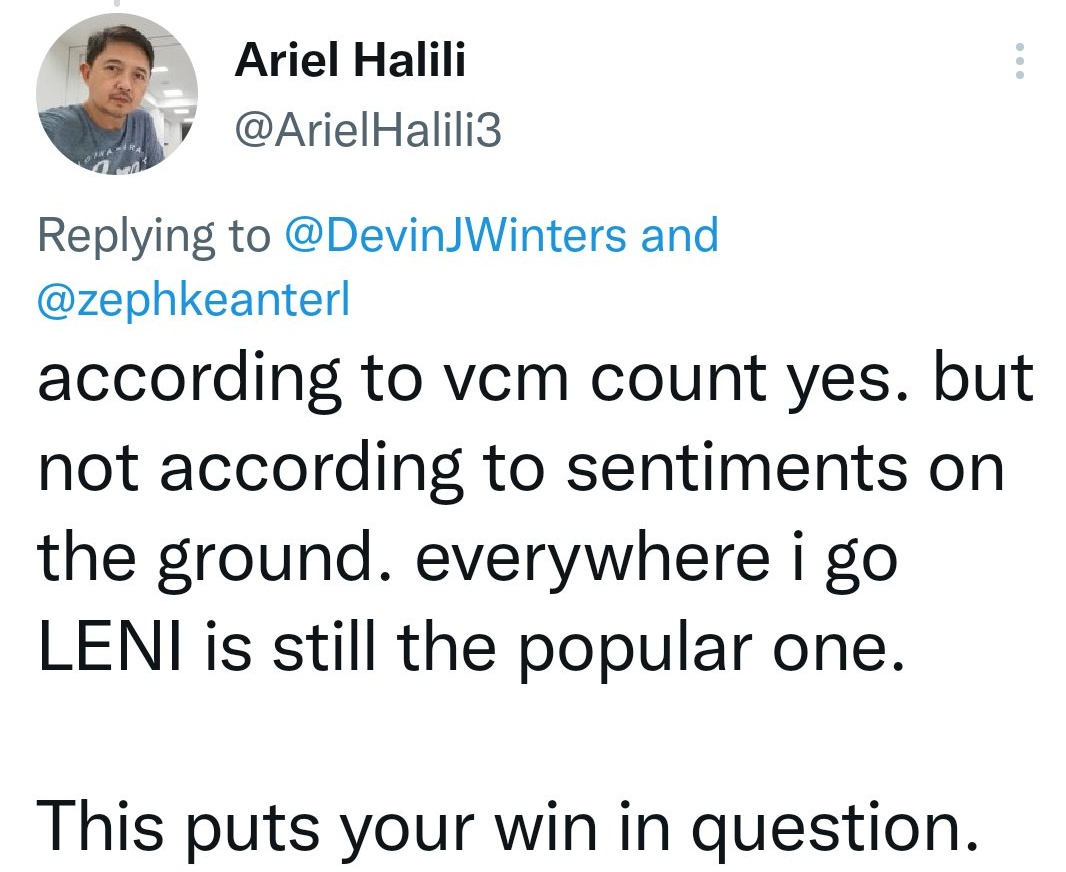 free_fighter24's tweet photo. @ArielHalili3 I agree with you. Leni is the most popular when it comes to her kaBobohan at Kalutangan. At syandin lagi nangunguna sa mga survey kaya sya populara diba? https://t.co/jMD1tIU3Nh