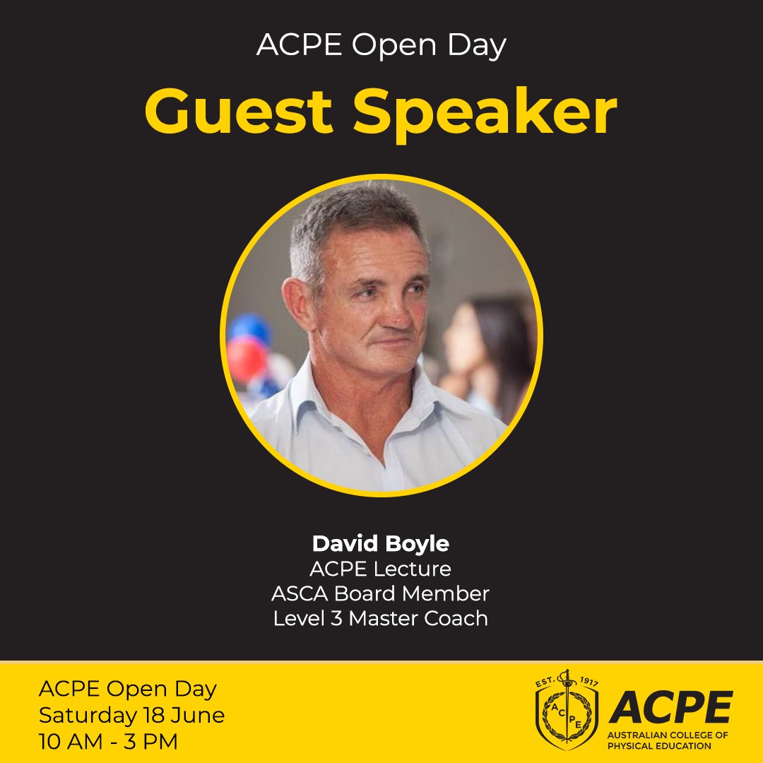 Don't Forget, Open Day is on this Saturday! With a guest talk from Master Coach David Boyle! It's not too late to register, we can't wait to see you! ow.ly/392750JyKsT