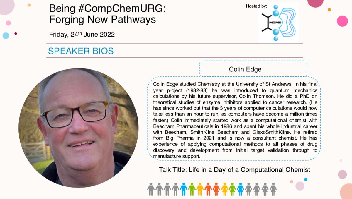 CompChemURG's tweet photo. Our next speaker introduction is Colin Edge from @cressetgroup 

Register to join us on June 24th!
https://t.co/6rZihavL8F……

#CompChemURG #CompChemEveryone

https://t.co/zs69IuEaTM https://t.co/6baVLJFkVH