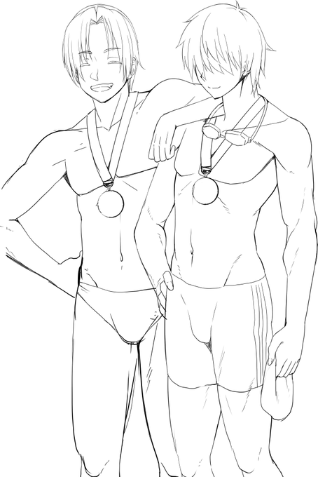 新作!フルカラー漫画
「ママ活」

の竿役二人は爽やかな水泳男子。
全国出場もする男二人にバタフライセックスされてしまうのだ!! 