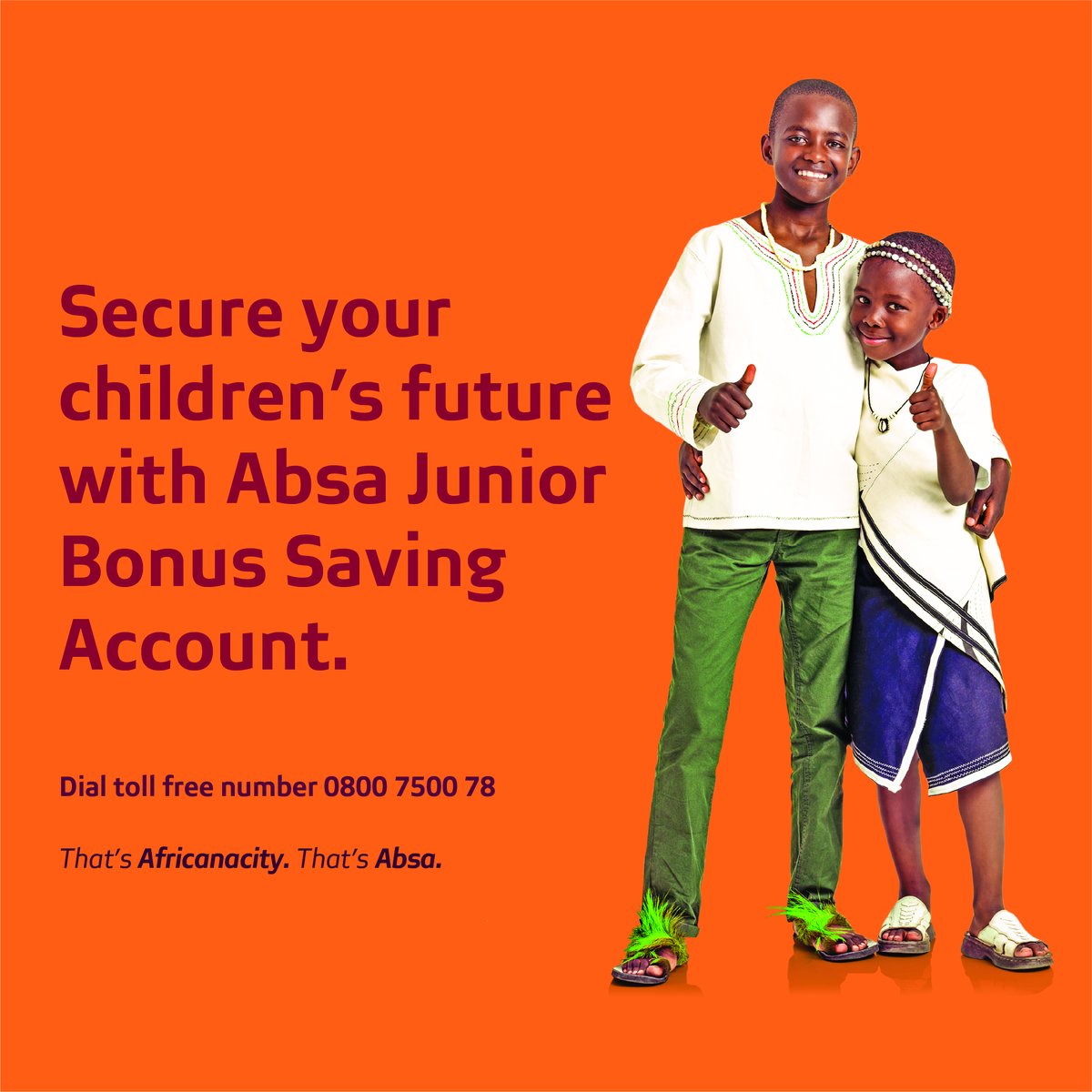 AbsaTanzania's tweet photo. The greatest gifts you can give your children are the roots of responsibility and the wings of independence.
Visit your nearest branch to open Absa Junior Saving account and start teaching your children the value of saving early on.
#ThisIsAfricanacity #ThatsAbsa https://t.co/fjYfg2YOSc