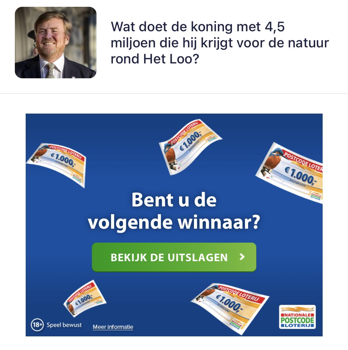 Heerlijk wanneer reclame en nieuwskoppen bij elkaar passen.