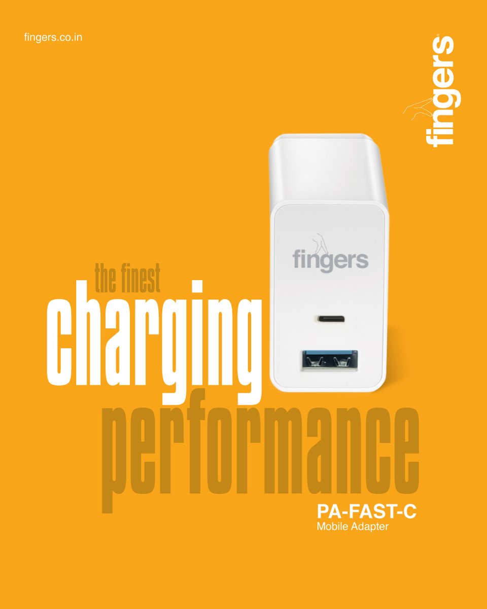 FingersIndia's tweet photo. With dual ports of USB-A and USB-C, #FINGERS PA-FAST-C Mobile Adapter allows you to charge two devices at a time seamlessly and delivers the finest charging performance at a lightning-fast speed ⚡
#MobileAdapter #TechAccessories #StayCharged #MobileCharger #TravelEssentials https://t.co/5i522Y98Vh
