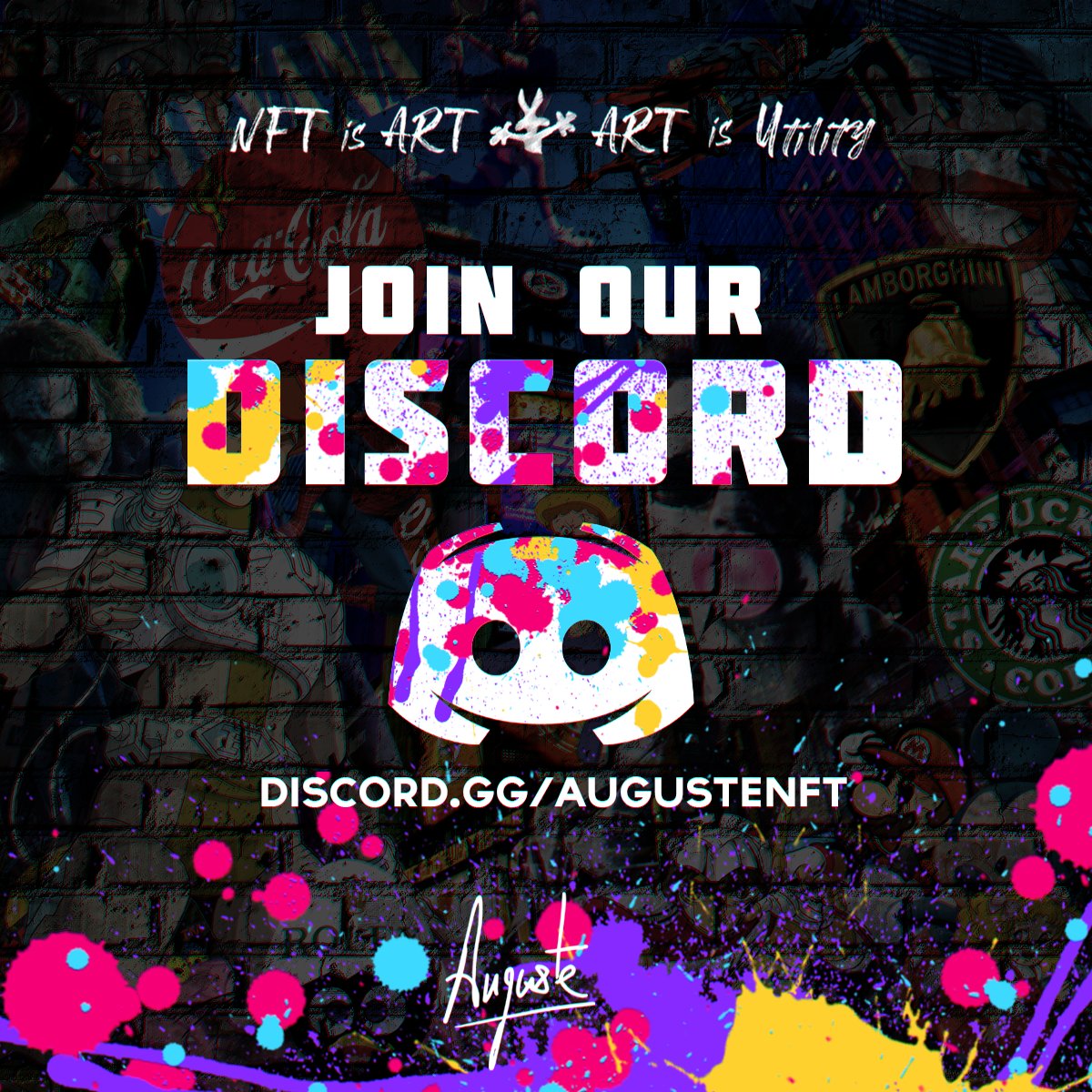 Join our discord for a meaningful discussion about NFT and Art. 

We will wait for you there, okay?      
discord.gg/augustenft

#nft #nftcreator #nftcollector #nftcommunity #NFTisArt #AugusteNFT