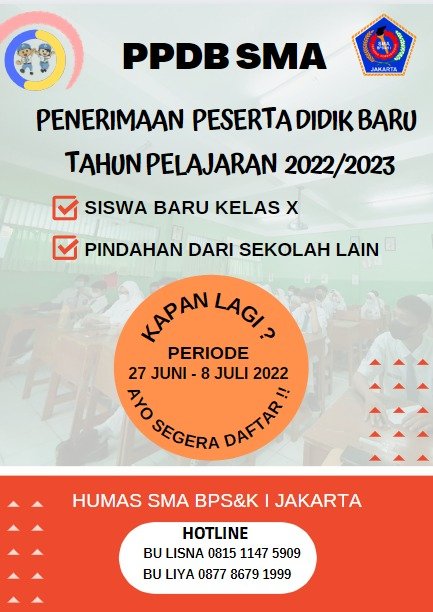 ikalisna's tweet photo. Penerimaan Peserta Didik Baru 2022/2023. Ayoo daftarkan di SMA BPS&amp;K 1 Jakarta dengan biaya masuk yg terjangkau selama 1 tahun 👩‍🏫🏫🎉👩‍🎓
Hub CP yang tersedia☺️ https://t.co/wpDcxwufOA