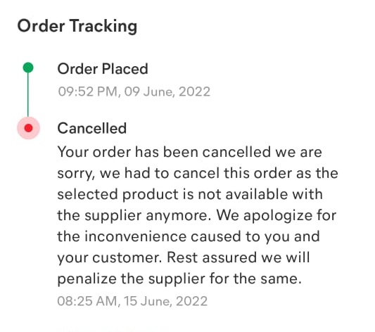 ridinghead's tweet photo. @Meesho_Official 
Unprofessional behavior by the meesho sellers as well as by the meesho team
.
It took them 7 days to confirm the product stock 
.
Slow and worst service i have ever experienced on a e-commerce website .
UNPROFESSIONAL MEESHO
Order id - 571170715384 https://t.co/81iSyV0ZwP