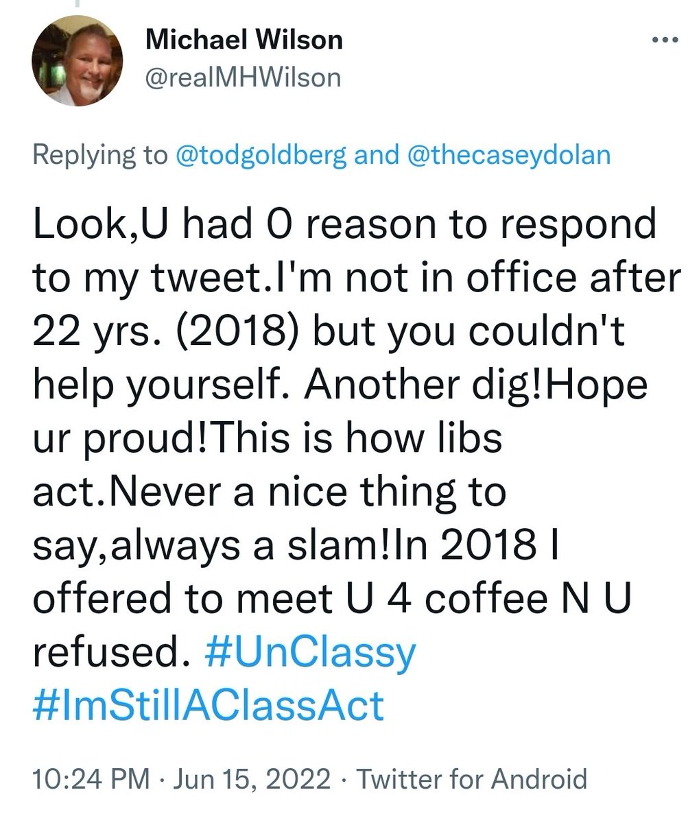 noesecarino's tweet photo. Look, don't U push back when I say stupid things, or spread election denial or anti-Semitic conspiracy theories or racist tropes, rant about Black athletes or blame immigrants for stuff or call people libtards or ... hey is he announcing a 2022 run R what?

#ImStillAClassAct 🙄 https://t.co/62Ajh3vDdb