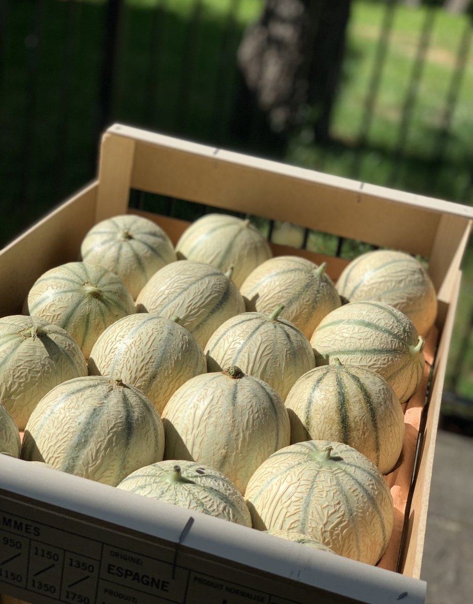 It’s all about the fruits at the moment! 
Am delighted to say some crates of perfume scented Melon Chatentais Jaune are heading our way later today… #herecomesthesun #summertime #she