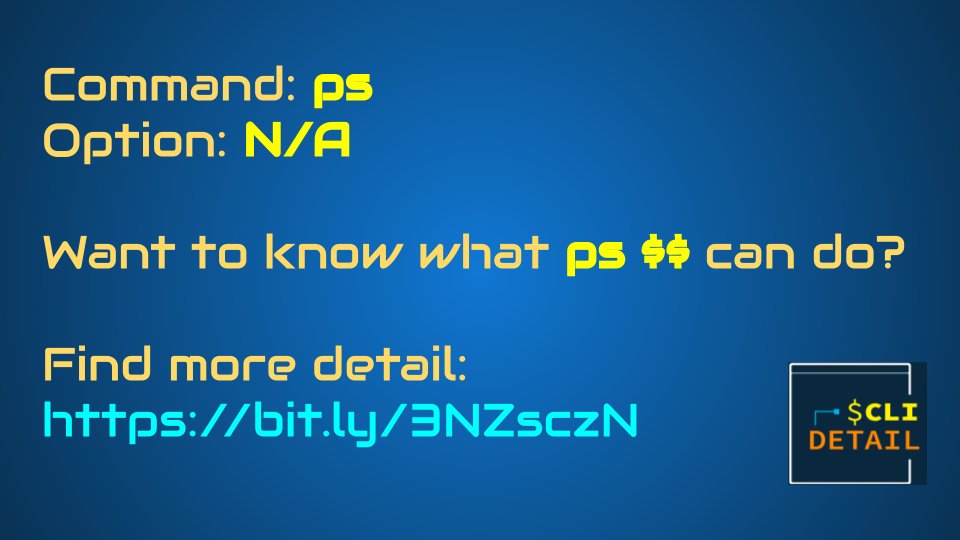clidetail's tweet photo. Want to know what ps $$ can do?

See https://t.co/y3MLjEyV12

#opensource #commandline #hack #linux #ps #shell https://t.co/uCP841H2Kf