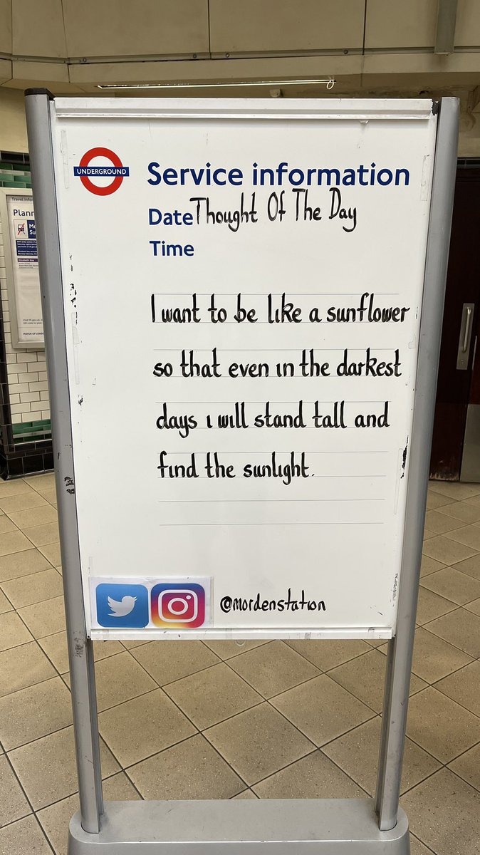 MordenStation's tweet photo. Thursday 16th June 2022 Thought Of The Day From Morden Station https://t.co/UtUWegt5nJ