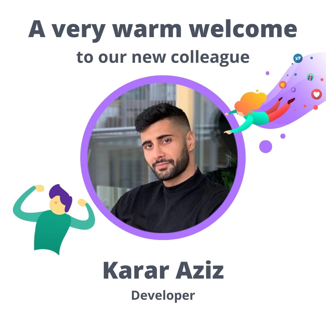 👏🤩We are proud and excited to welcome Karar Aziz to our team!

He is a developer, joining us to help make our engagement platform even more accessible to companies, helping them with their people challenges like onboarding, engagement and retention!