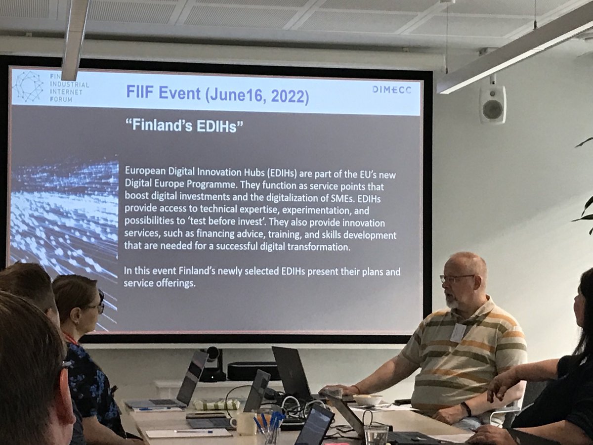 FIIF event promises to tell everything about #EDIHs. With Finnish AI region, HealthHub Finland, Location Innovation Hub LIH and ⁦<a href="/robocoast/">Robocoast</a>⁩. With ⁦<a href="/TechFinland/">Teknologiateollisuus</a>⁩ and ⁦<a href="/TEM_uutiset/">TEM</a>⁩ #DIMECC ⁦<a href="/dimecc_fi/">DIMECC</a>⁩