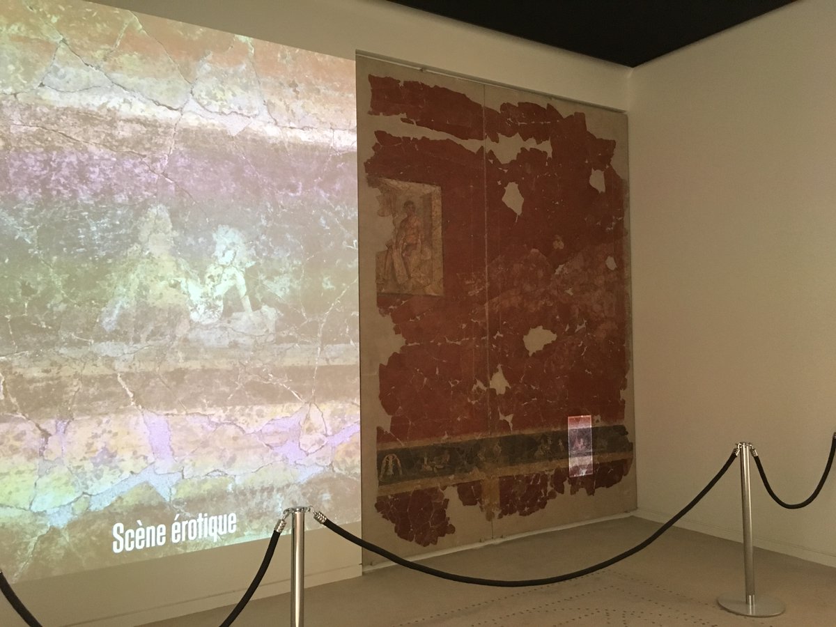 MuseeRomanite's tweet photo. [#MUSEUMWEEK] A l’époque Romaine, la sexualité, sous la forme d’images ou de mots, n’était pas un sujet tabou. Cette fresque de la Villa Roma, composée de scènes érotiques, ornait les murs de la demeure à la vue de tous, glorifiant ainsi la force et la vigueur.

#sexualitéMW https://t.co/DwaBj1dtdM