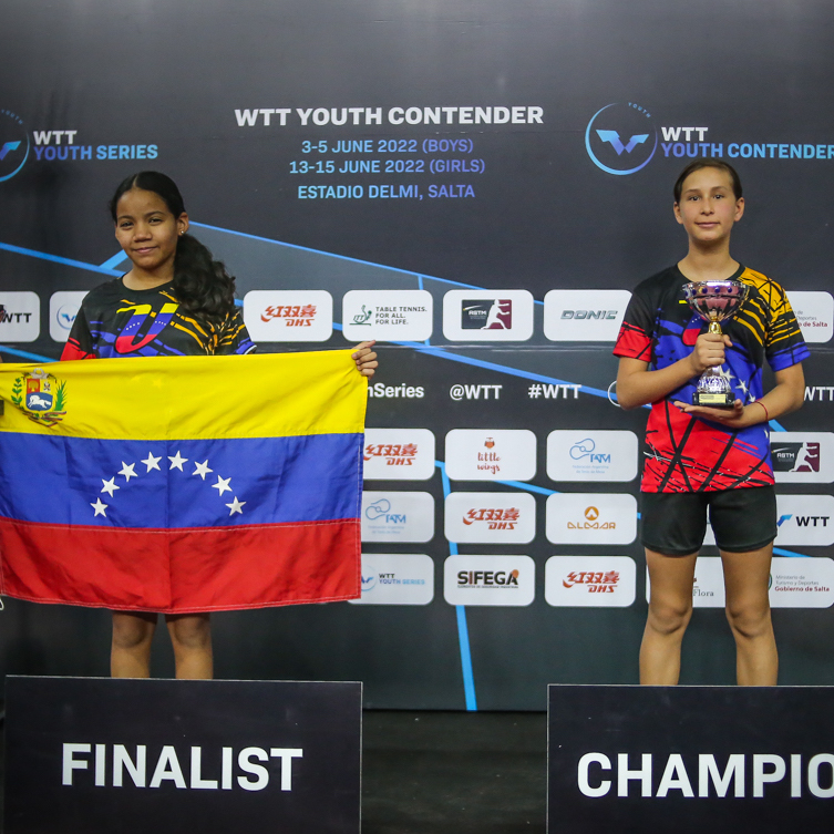 WTTGlobal's tweet photo. Congratulations to the Girls' champions at WTT Youth Contender Salta 2022! 👏

U11🏅Maria Abril 🇪🇨
U13🏅Dakota Ferrer 🇻🇪
U15🏅Nathacha Mata Aponte 🇻🇪

#WTT #TableTennis #PingPong #WTTYouthSeries #MariaAbril #DakotaFerrer #NathachaMataAponte https://t.co/D3nBTlNkic