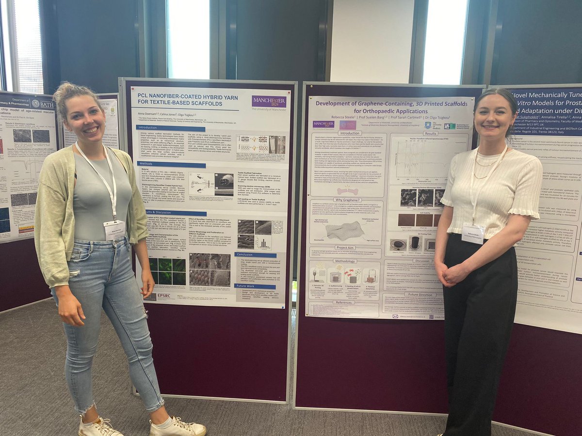 OlgaTsigkou's tweet image. Unfortunately I couldn’t make it for the @CDTJointConf #TCESxCDTs but the group was proudly represented by the wonderful Anna Doersam and the amazing Becky Steele! @UoMMaterials @OfficialUoM @RoyceInstitute #textiles #graphene #biomaterials