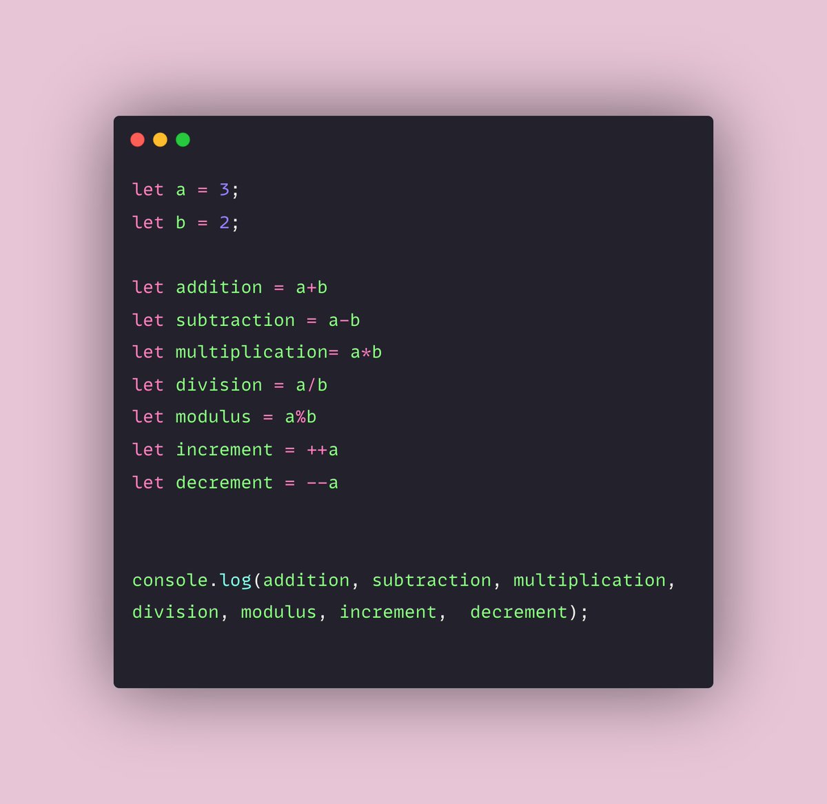 {20/28}• JavaScript Arithmetic Operators