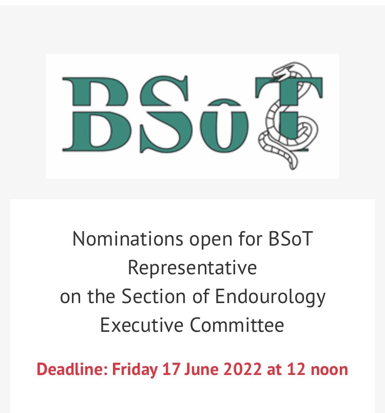 If ⁦@BAUSendourology⁩ sessions at #BAUS22 inspired you why not apply to join ⁦@BSoT_UK⁩ as Endourology rep? Fantastic committee to join #goteamendo