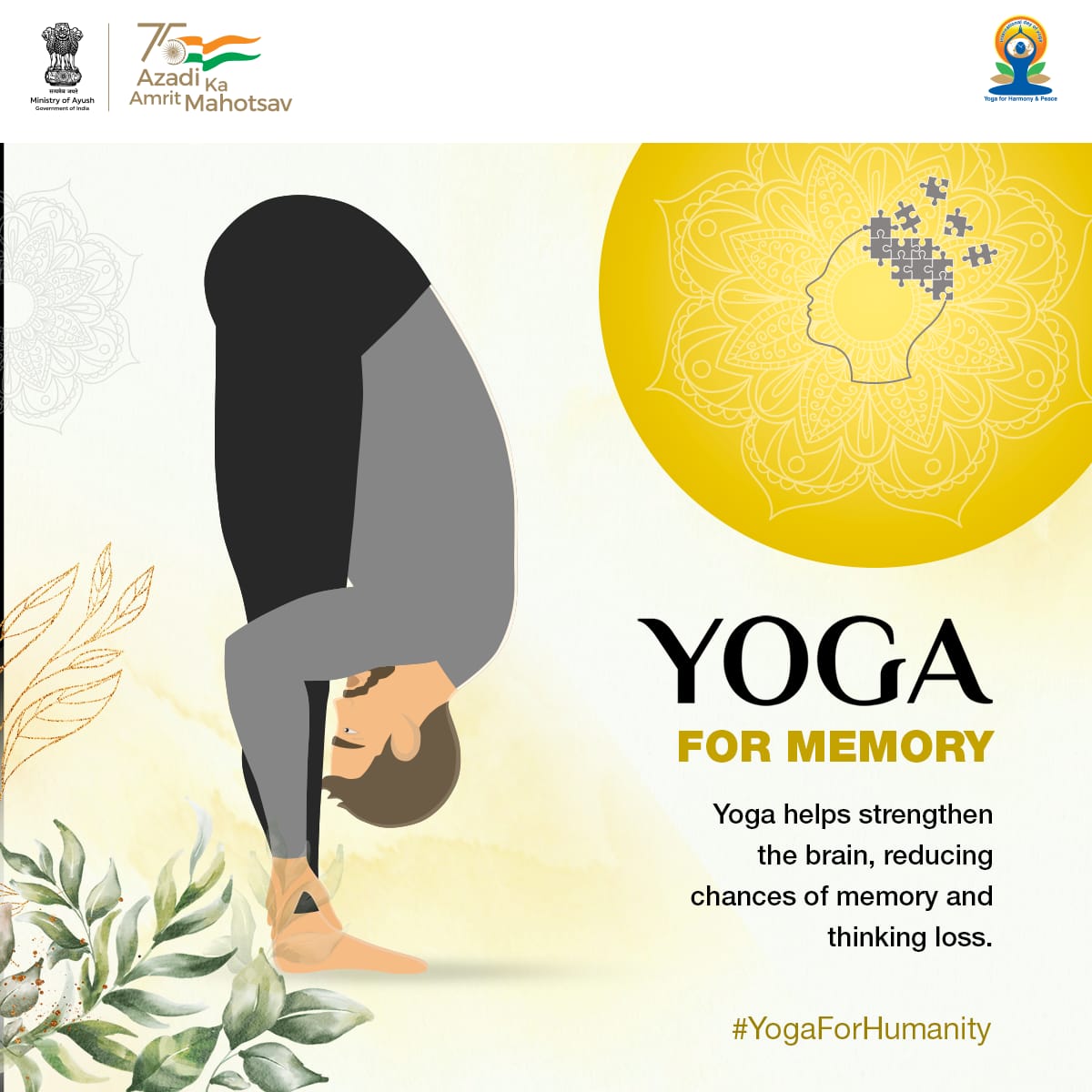 moayush's tweet photo. Yoga has proven to set you up for a healthier brain as you age, reducing thinking and memory problems linked to developing dementia and Alzheimer's disease. Know more about yoga at #IDY2022.
https://t.co/qK0P4hlT5A
#YogaForHumanity #GuardianRingForYoga #75IconicIDYLocations https://t.co/Pmh4iOlFbq