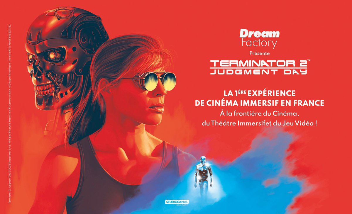 #INEDIT
Le cinéma immersif débarque aujourd'hui pour la 1ère fois en France, et c'est grâce à @STUDIOCANAL et @DreamFactoryFr à l'occasion des 30 ans de l'un des films les plus emblématiques du catalogue #Studiocanal : 'Terminator 2, Le Jugement Dernier'
➡️nofatecinemaimmersif.com
