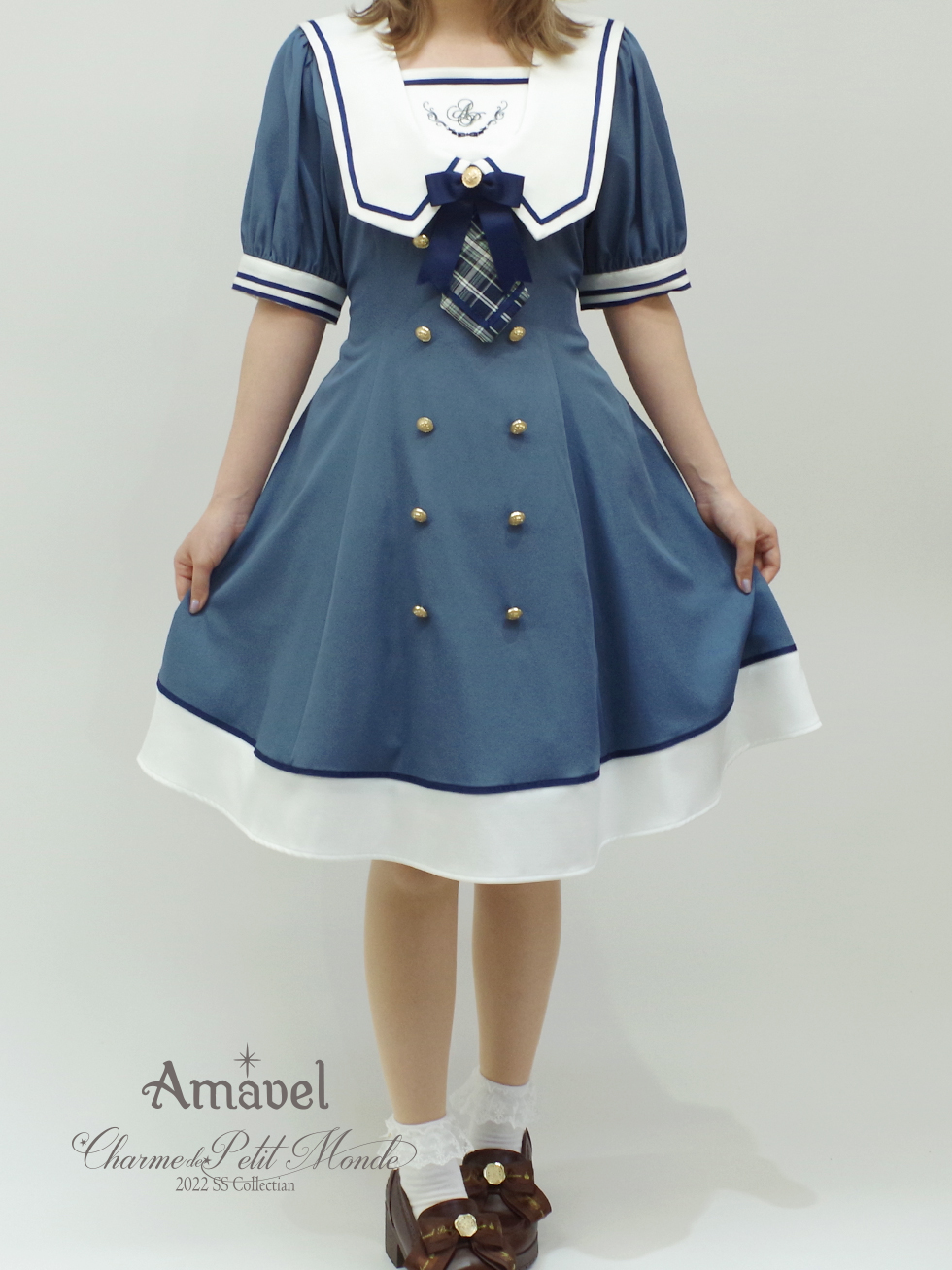Amavel Monogram Embroidery セーラーワンピース Amavel on X: 