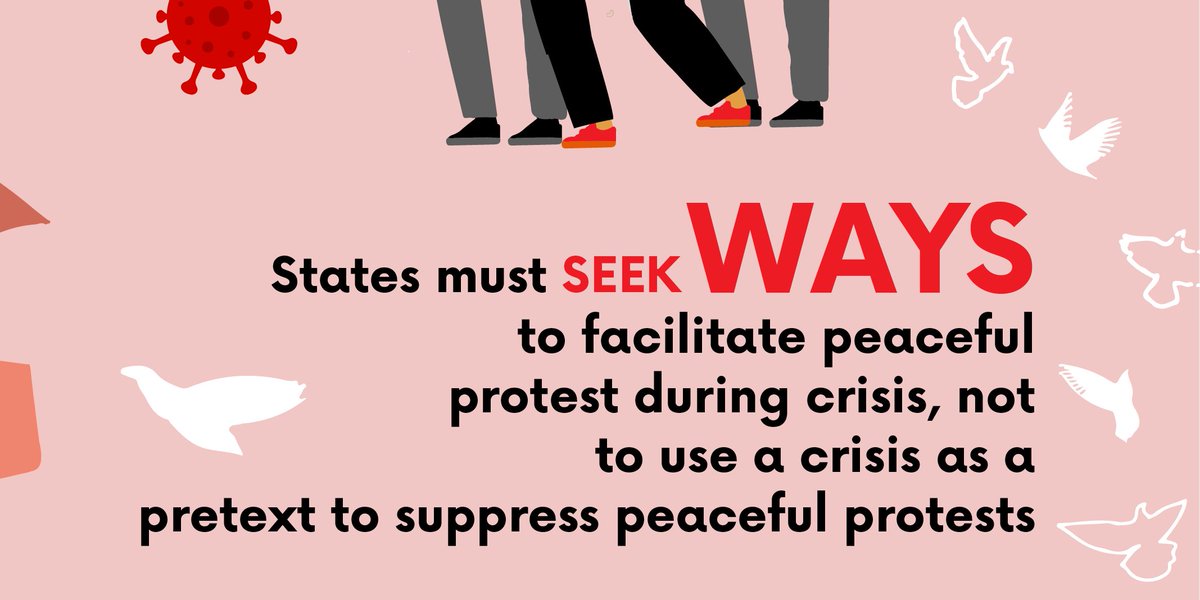 cvoule's tweet photo. In my new report which will be presented at the #HRC50 on 17 June, I urge States to stop repressing p protests and hear &amp; address protesters’ concerns during crisis. 
Read some important considerations for States when managing protests in crisis.
#ProtectProtestRights https://t.co/ymPbeduVny