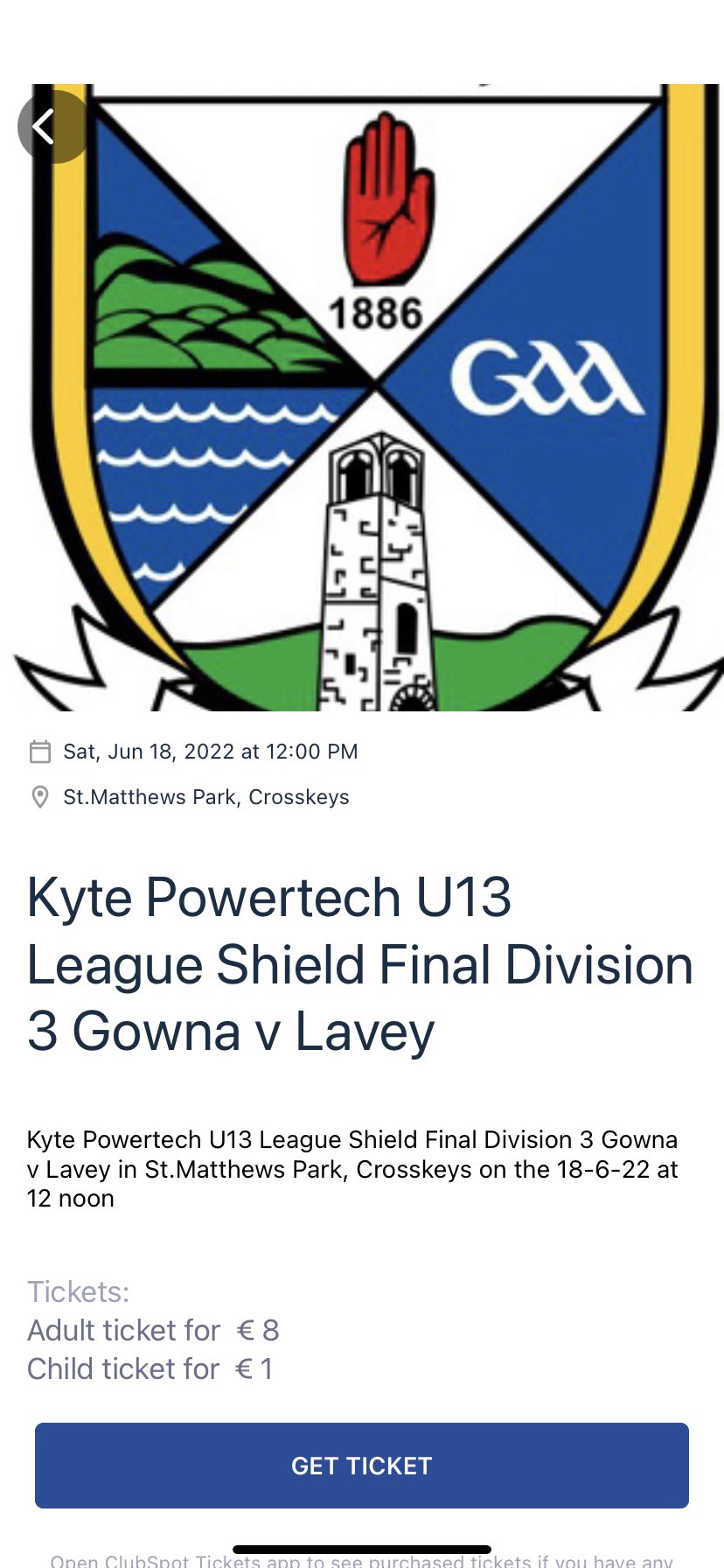 Lavey GAA Club on X: U13 Shield Final on Saturday at 12 in