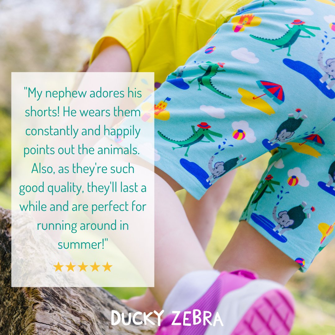 DuckyZebra's tweet photo. Are you looking for #KidsShorts this summer? We can help🙋‍♀️
Our colourful, #unisex shorts are kid-approved and made from soft #OrganicCotton. They have two BIG pockets - and are not too short (whoop whoop) or too long 🙌 
Plus for every pair you buy we donate £1 to charity 💚 https://t.co/jxOfuriqTG
