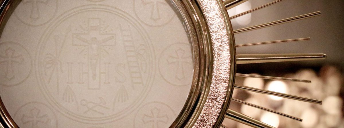 COTLF's tweet photo. Today begins our 40-Hours Eucharistic Devotion ahead of the celebration of the Solemnity of Corpus Christi. The Blessed Sacrament will be exposed in the church for 40 hours, beginning with 8am Mass through Midnight tomorrow. Come spend time with our Eucharistic Lord in prayer! https://t.co/kq4Ou9SiUB