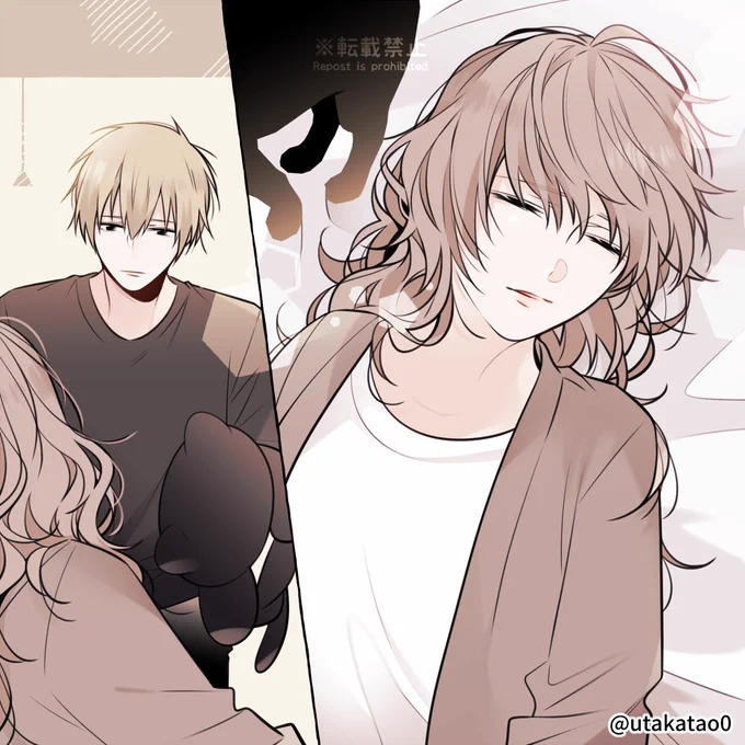 やきもちシリーズのカップルです。創作男女。 