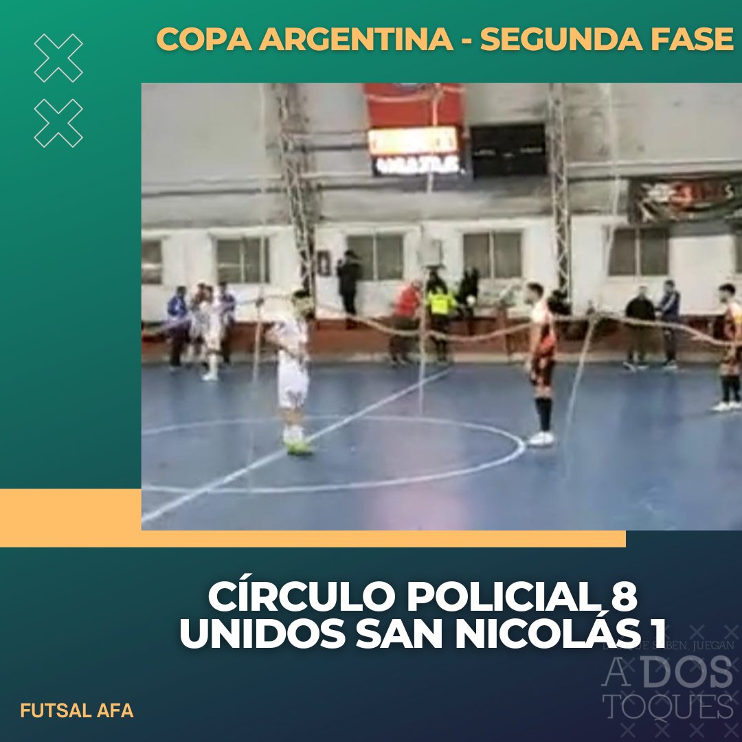 #CopaArgentina
<a href="/CirPol_Futsal/">Circulo Policial</a> 8
Unidos San Nicolás 1
#SegundaFase