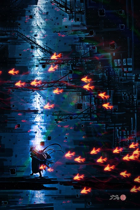 凄く良い感じの絵を描いてます(自画自賛)
 #2022年自分が選ぶ今年上半期の4枚 