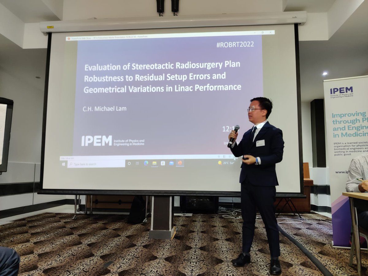 Michael Lam put some detail on plan robustness to setup error in stereotactic radiosurgery #ROBRT2022