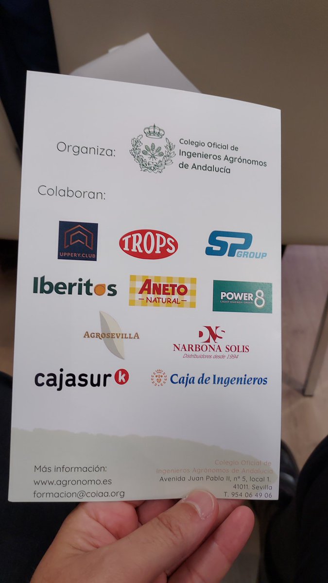 @Cajasur Magnificas jornadas que estamos disfrutando con <a href="/iagronomos/">AgronomosAndalucia</a> <a href="/fTROPS/">TROPS</a> @narbona_solis <a href="/SPGrouppack/">SP Group</a> <a href="/Iberitos/">Iberitos || Patés y cremas untables</a> <a href="/AnetoNatural/">Aneto Natural</a> <a href="/agrosevilla_/">Agrosevilla</a>