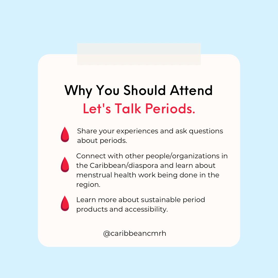 caribbeancmrh's tweet photo. Reason #4 -π©ΈHave fun! See you June 22nd! #communityconvos #periodpositive https://t.co/Ogg5JFvVS1