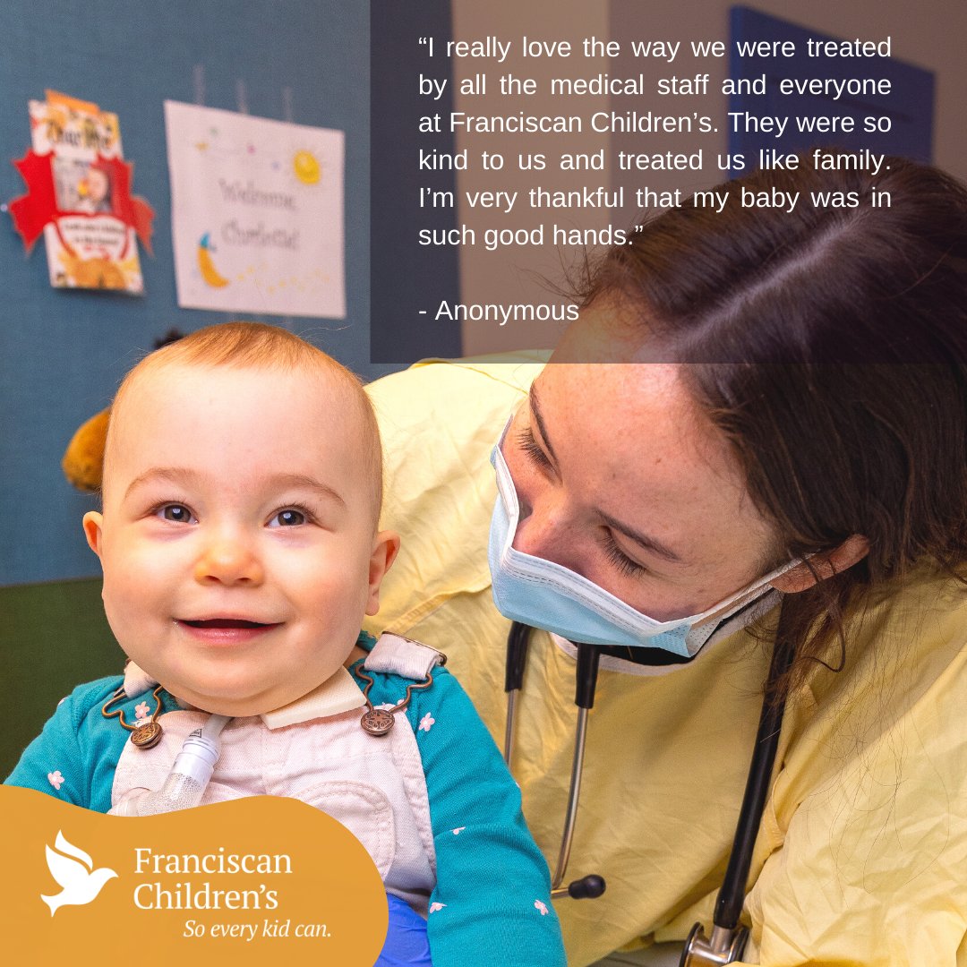 FranciscanHFC's tweet photo. At #FranciscanChildrens we provide compassionate, family-focused care for every child that comes through our doors. This makes a difference not only for our patients but also their families.
#SoEveryKidCan #PediatricHospital https://t.co/ZMdeVzxmpd