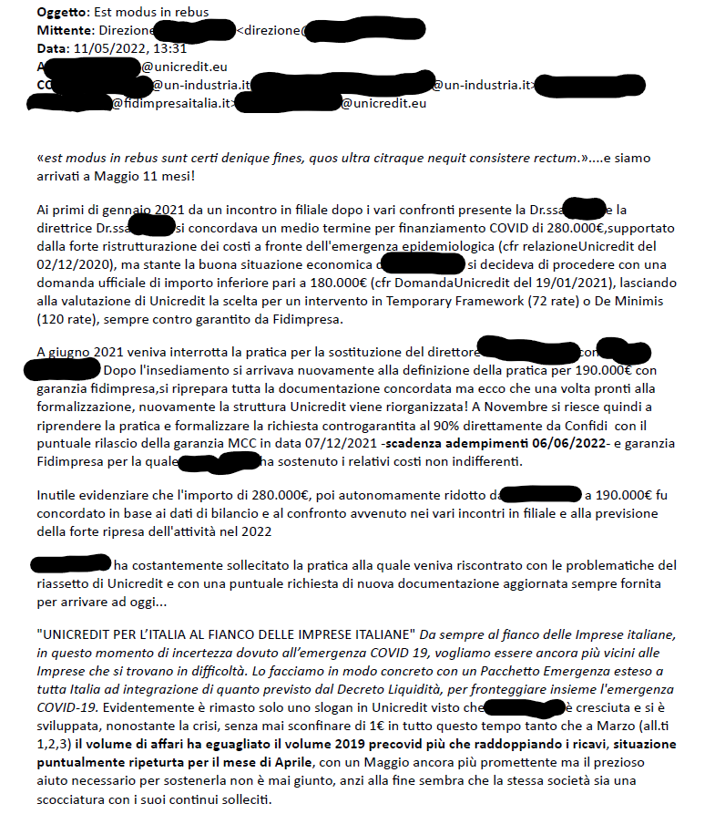 cesareortis's tweet photo. "@UNICREDIT_PR PER L’ITALIA AL FIANCO DELLE IMPRESE ITALIANE" recita la pubblicità,ma nel mondo reale LEGGETE come se ne guardano bene di sostenere le #aziende con tanto di controgaranzia 90% #MCC,ma la #commissionebanche @PaolaTavernaM5S vuole scendere nel mondo reale?RT gradito https://t.co/IiJ4iuz4OH