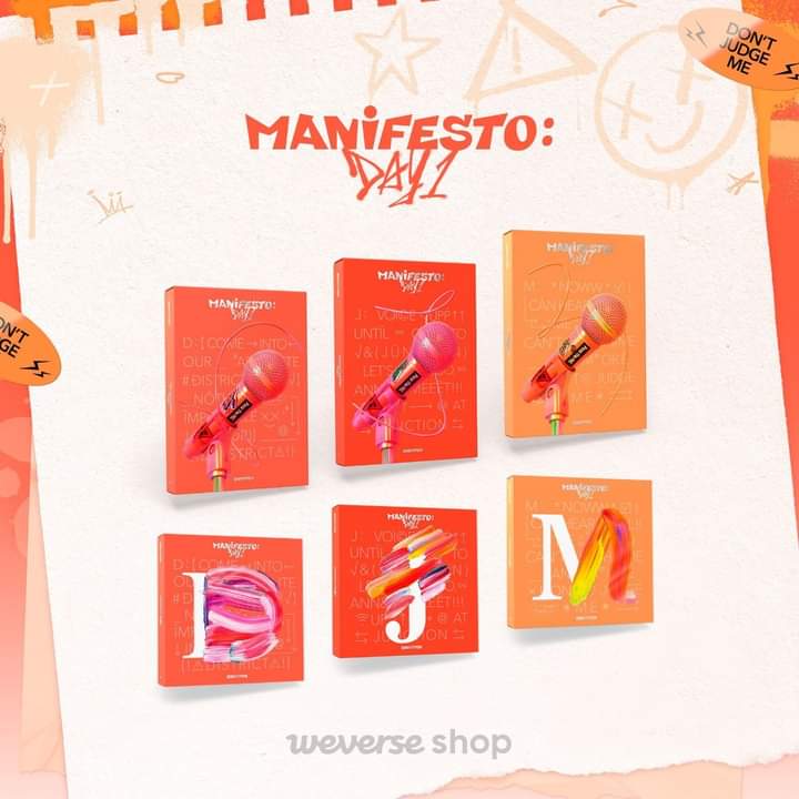 ENHYPEN - MANIFESTO: Day 1 [PREORDER]
📍 from Weverse (w/ POB)
🌸 DOO- June 30
🌸 DOP- June 30
30% DP to secure order
🌸 Release Date: July 4,2022

PRICE LIST:
Regular - Random: ₱870
Engene Ver - Random: ₱700
Regular Set: ₱2500
Engene ver Set: ₱2000
All Version Set: ₱4300