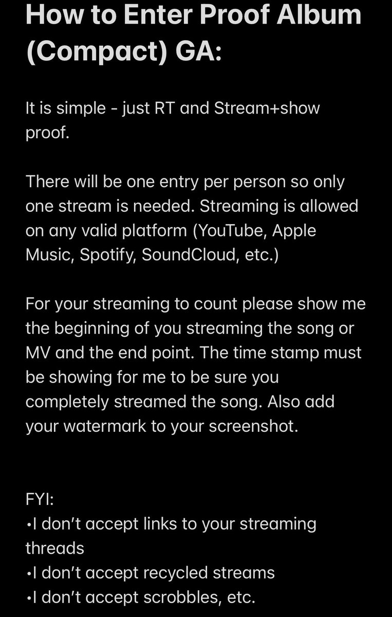 fuckasolostan's tweet photo. ‘Yet To Come’ Streaming GA ▶️🎶

🎁: Proof Album (Compact Edition)

Rules: 
•RT + Yet To Come Streaming Proof (See attached)

⏰: 6/17 @ 10PM EST

FYI:
•WW
•Shipping Included

Good Luck Friends. (+) https://t.co/GKzVQaBkGL